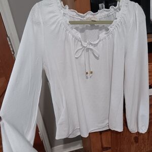 Michael Kors white peasant boho top. Size medium